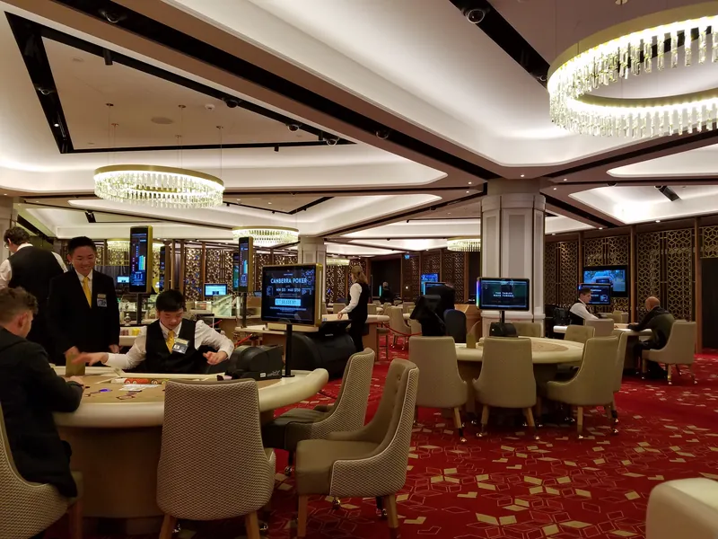 Table games area at Casino Canberra
