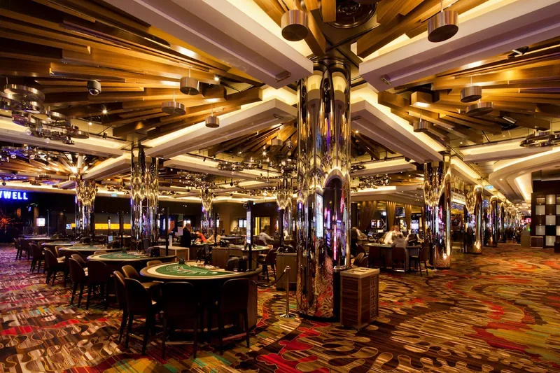 Table games across the Crown Melbourne gaming floor
