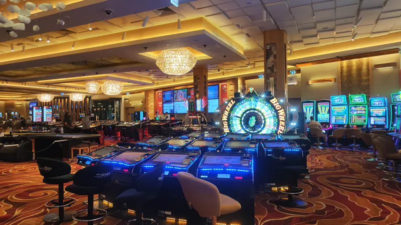 Gaming floor with electronic tables at Crown Perth