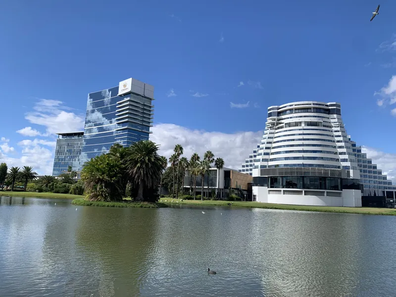 Crown Perth buildings beside the lake