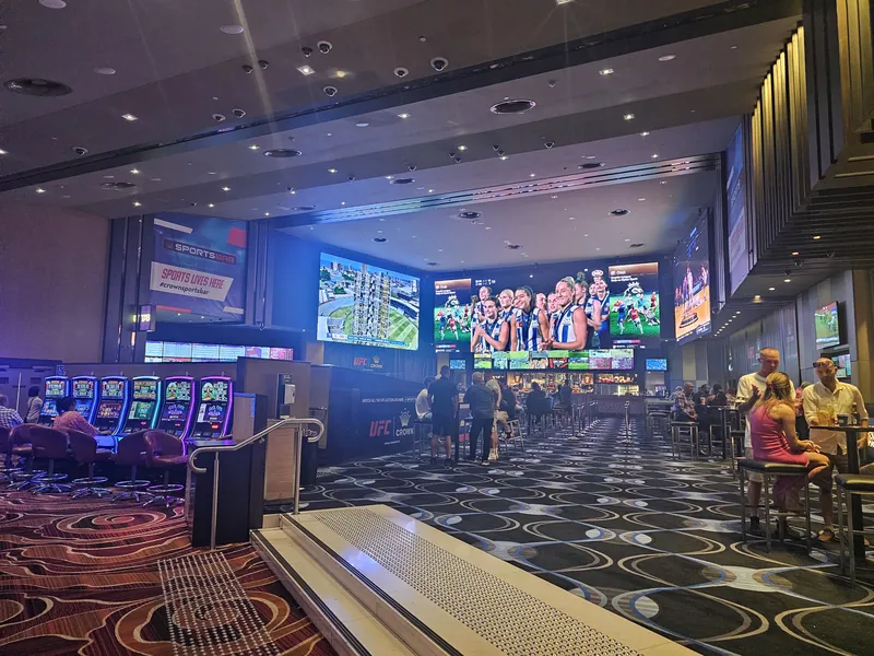Sports viewing lounge at Crown Perth
