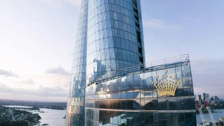 Crown Sydney tower and casino facade