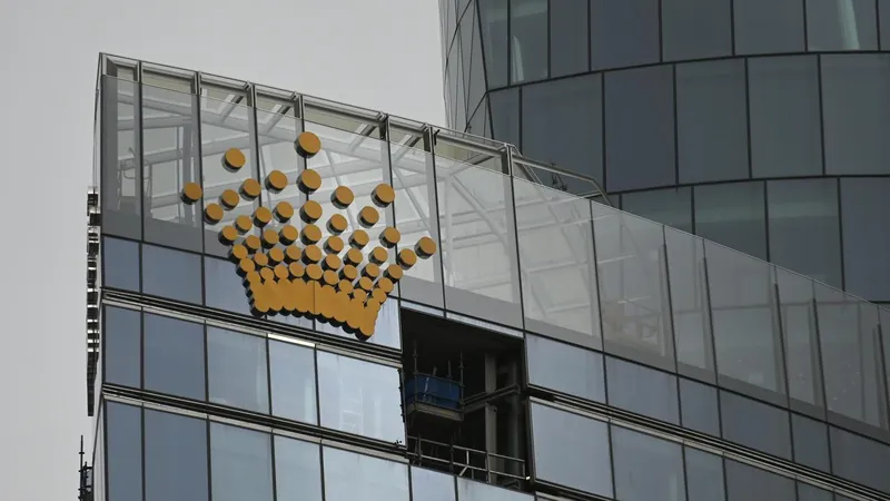 Crown logo on the Crown Sydney tower