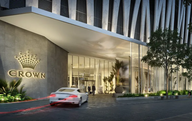 Driveway entrance to Crown Sydney