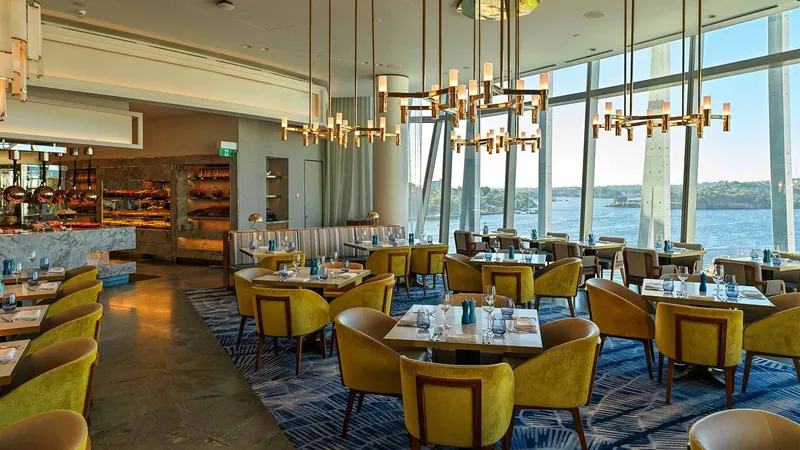 Epicurean restaurant overlooking the harbour at Crown Sydney