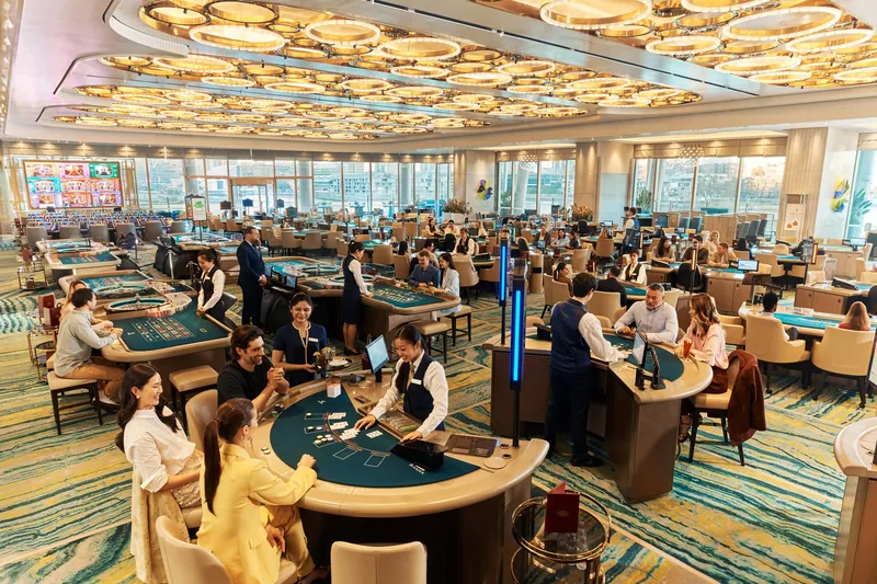 Busy main gaming floor at Crown Sydney