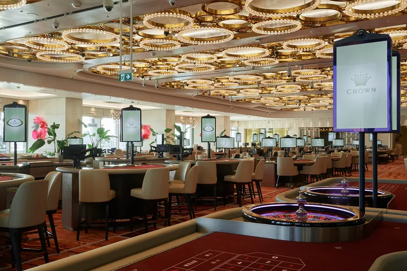 Elegant VIP gaming lounge at Crown Sydney