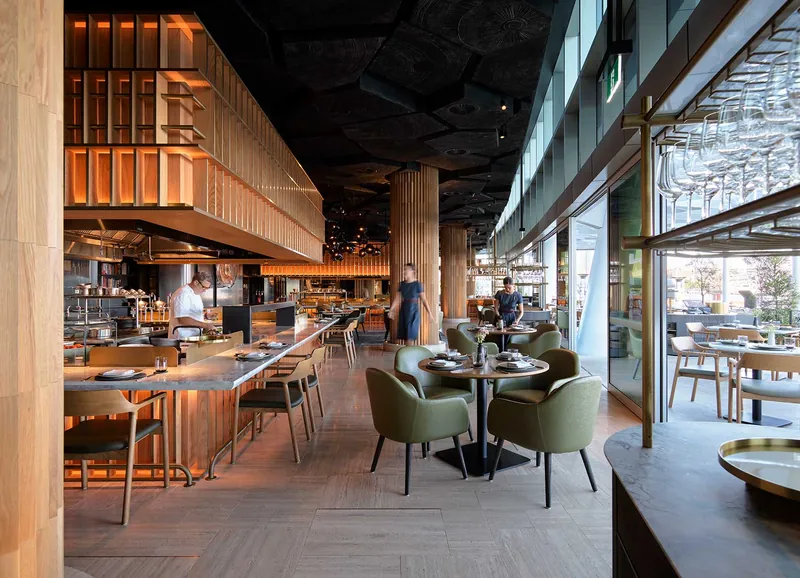 Woodcut restaurant interior at Crown Sydney
