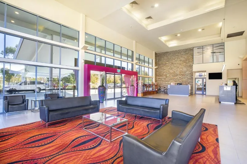 Bright hotel lobby at Lasseters Hotel Casino
