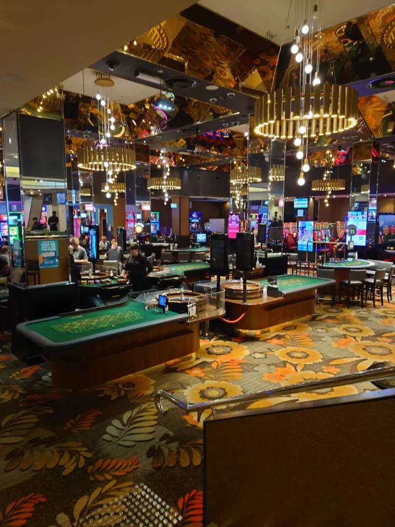 Mirrored gaming floor at Mindil Beach Casino Resort