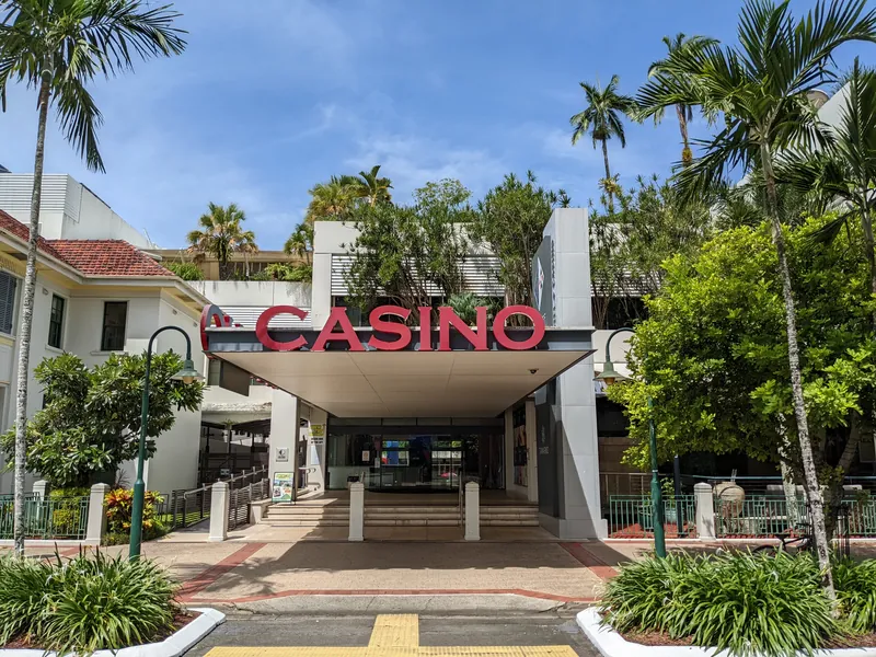 Main entrance to The Reef Hotel Casino