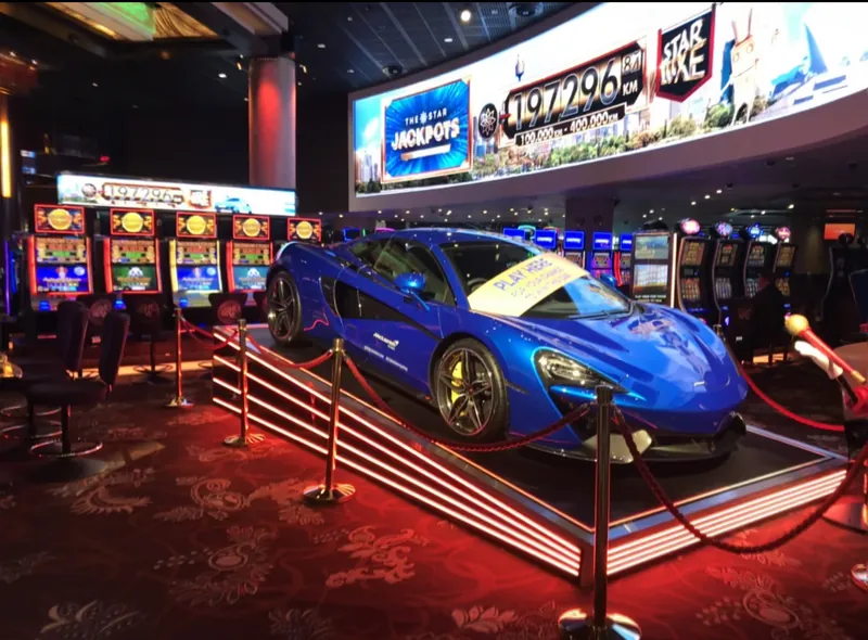 Sports car display inside The Star Sydney