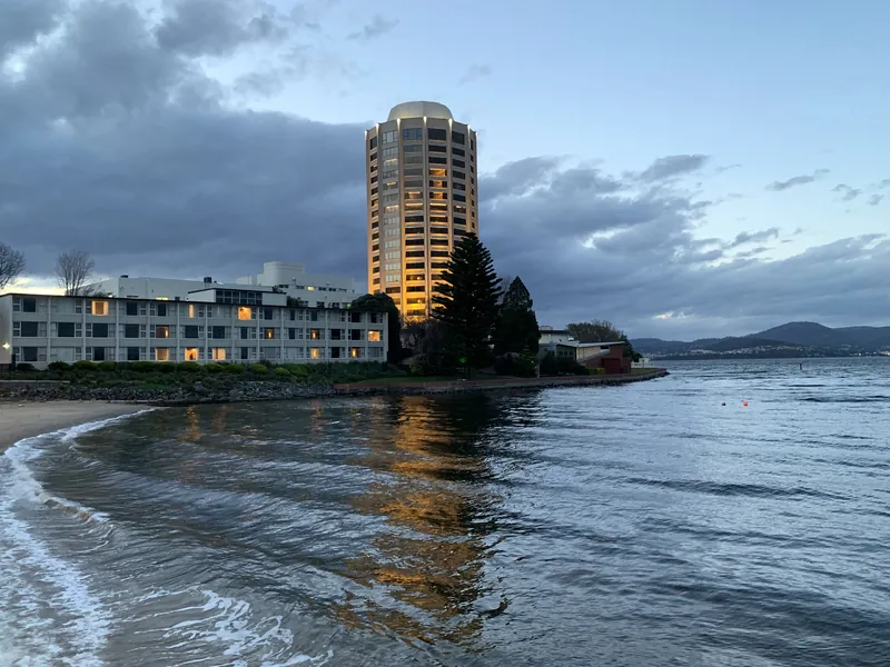 Wrest Point Casino Hotel on the waterfront